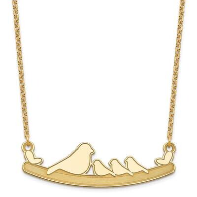 3 Children Bird Family Necklace Sterling Silver Gold-plated XNA675GP, MPN: XNA675GP, 886774615554