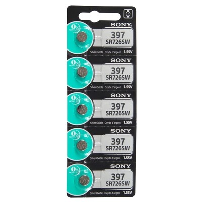 Type 397 SONY Watch Battery Tear Strip Pack of 5 SWB397, MPN: SWB397, 8562019942