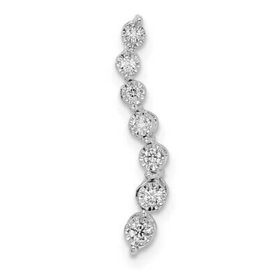 Graduating Diamond Chain Slide 14k White Gold PM8505-010-WA, MPN: PM8505-010-WA,