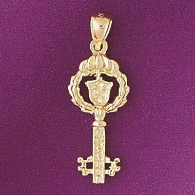 Dazzlers Jewelry Key Pendant Necklace Charm Bracelet in Yellow, White or Rose Gold 7098, MPN: DZ-70…
