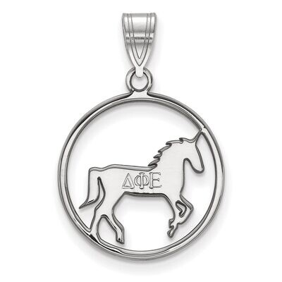Delta Phi Epsilon Small Circle Pendant Sterling Silver SS041DPH, MPN: SS041DPH, 886774608716