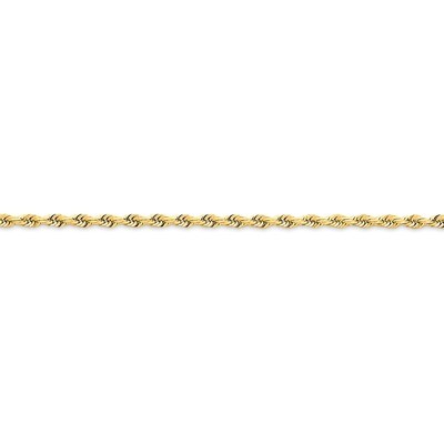 2.75mm Diamond-cut Quadruple Rope Chain 9 Inch 14k Gold QTR021-9, MPN: QTR021-9, 886774398013