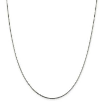 1.5mm Snake Chain 28 Inch Sterling Silver QSN045-28, MPN: QSN045-28,