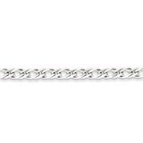 20 Inch 5.25mm Double 6 Side Diamond Cut Flat Link Chain Sterling Silver QFC153-20, MPN: QFC153-20,…