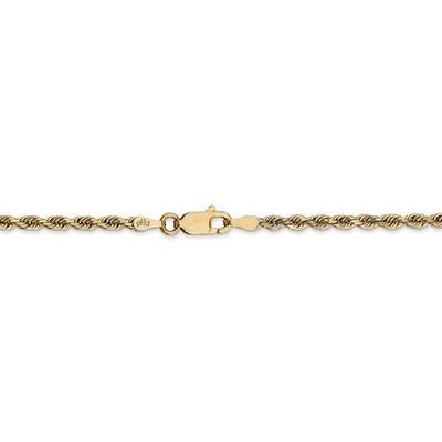 28 Inch 2.75mm Diamond-cut Quadruple Rope Chain 14k Yellow Gold QTR021-28, MPN: QTR021-28, 88395782…