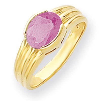 Pink Tourmaline Ring 14k Gold 8x6mm Oval Y4473PT, MPN: Y4473PT, 883957389363