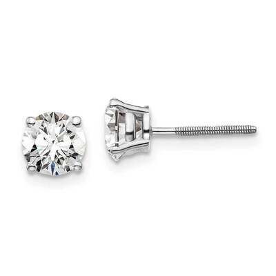 1 1/2Ctw Vs/Si, D E F, Lab Grown Diamond Screw Back Earring 14k White Gold EM1006S-150-WLD, MPN: EM…