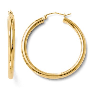 Leslie&#39;s Polished Hoop Earrings - 14k Gold HB-22W, MPN: 22W, 886774569192