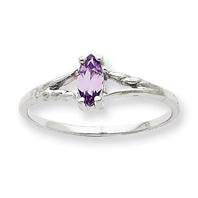 Polished Geniune Rhodolite Garnet Birthstone Ring 10k White Gold 10XBR195, MPN: 10XBR195, 191101091…