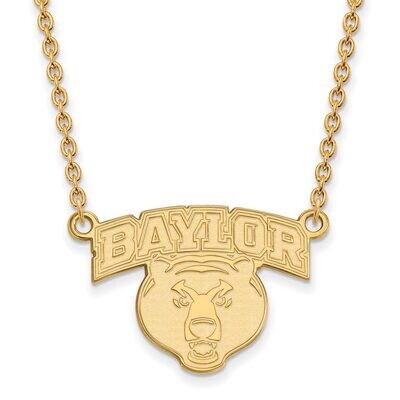 Baylor University Large Pendant with Chain Necklace 14k Yellow Gold 4Y031BU-18, MPN: 4Y031BU-18, 88…