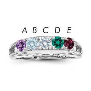 3mm Synthetic Family Jewelry Ring Sterling Silver Rhodium-plated XMR71/5SS-10, MPN: XMR71/5SS-10, 8…