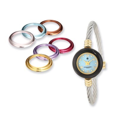 Charles Hubert Gold finish 7 Color Bezels Stainless Steel Bangle Watch XWA4304, MPN: XWA4304, 84887…