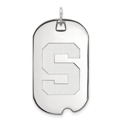 Michigan State University Large Dog Tag 14k White Gold 4W028MIS, MPN: 4W028MIS, 886774845555