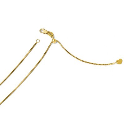Leslie&#39;s Adjustable Box Chain 22 Inch - 14k Gold HB-3180-22, MPN: 3180-22, 886774996790