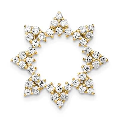 Si1/Si2, G H I, Fancy Circle Chain Slide 14k Gold Lab Grown Diamond PM7984-075-YLG, MPN: PM7984-075…