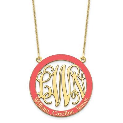 Large Epoxied Family Monogram Necklace 10k Gold 10XNA572Y, MPN: 10XNA572Y,