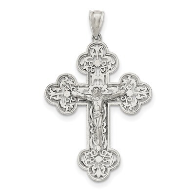 INRI Crucifix Pendant Sterling Silver Polished QC8331, MPN: QC8331, 191101459436