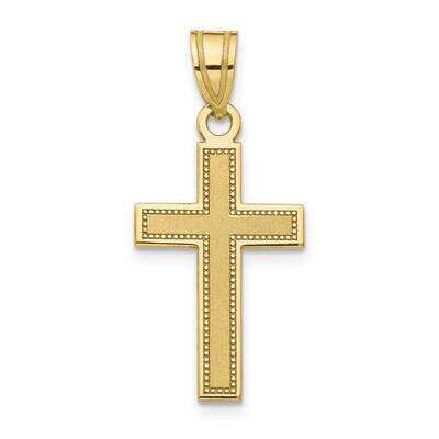 Small Satin Cross Pendant 10k Gold 10D4296, MPN: 10D4296,