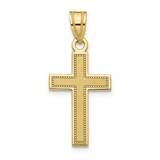 Small Satin Cross Pendant 10k Gold 10D4296, MPN: 10D4296,