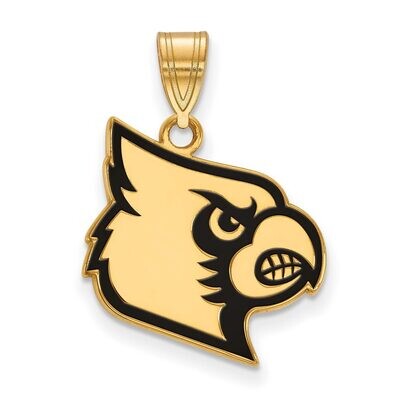University of Louisville Large Enamel Pendant Gold-plated Silver GP058UL, MPN: GP058UL, 886774950204