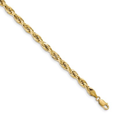 8 Inch 4.75mm Hollow Rope Chain 14k Gold BC169-8, MPN: BC169-8, 886774016528