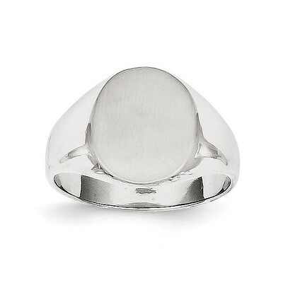 Signet Ring 14k White Gold RS536, MPN: RS536, 883957410951