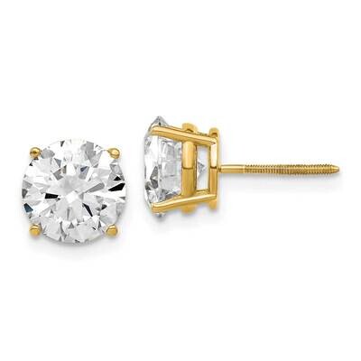 4ct. 8.0mm Round G H I True Light Moissanite Screwback Earrings 14k Gold YG327-15MT, MPN: YG327-15M…