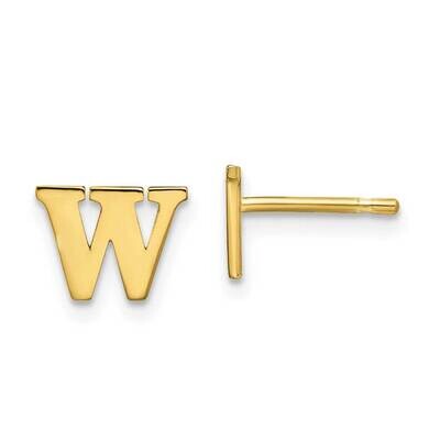 Initial Letter W Post Earrings 10k Gold Polished 10XNE46Y/W, MPN: 10XNE46Y/W,