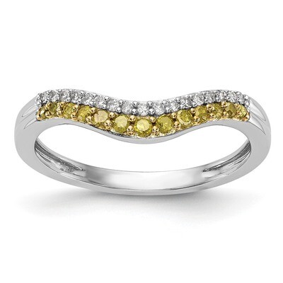 Yellow &amp; White Diamond Band 14k White Gold RM3448B-YL-020-WAA, MPN: RM3448B-YL-020-WAA, RM3448B-YL-…