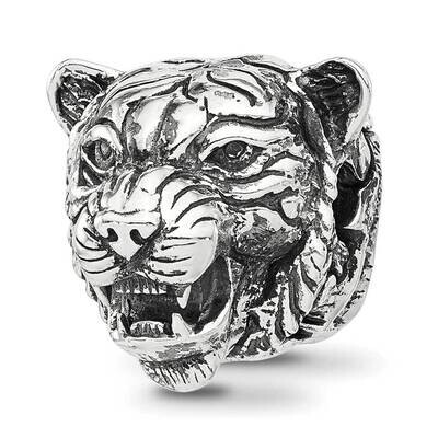 Antiqued Tiger Hinged Bead Sterling Silver QRS4302, MPN: QRS4302,
