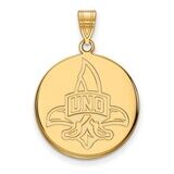 University of New Orleans Large Disc Pendant 10k Yellow Gold 1Y018UNO, MPN: 1Y018UNO, 886774811291