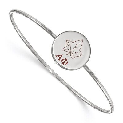 Alpha Phi Enameled Slip-on Bangle Sterling Silver SS048APH-7, MPN: SS048APH-7, 886774610474