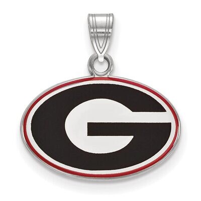University of Georgia Small Enamel Pendant Sterling Silver SS031UGA, MPN: SS031UGA, 886774706870