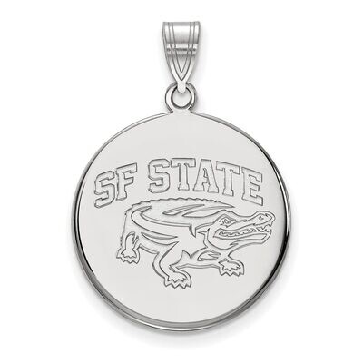 San Francisco State University Large Disc Pendant 10k White Gold 1W001SFU, MPN: 1W001SFU, 886774766…