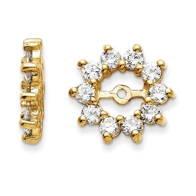 Earring Jacket 14k Gold A Quality Diamond XJ1A, MPN: XJ1A, 883957336152