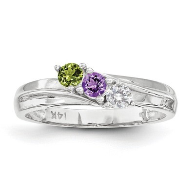 Genuine 3 Stone Mother&#39;s Ring 14k White Gold XMR10/3WGY, MPN: XMR10_3W, 191101537936