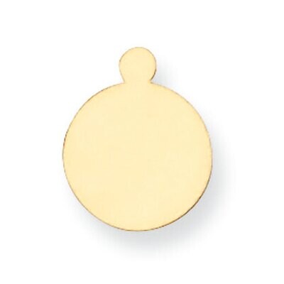 Round with Eyelet Stamping 14k Yellow Gold YG1031, MPN: YG1031,