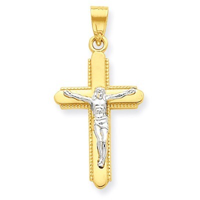 Crucifix Pendant 10K Gold &amp; Rhodium 10C1076, MPN: 10C1076, 886774019390