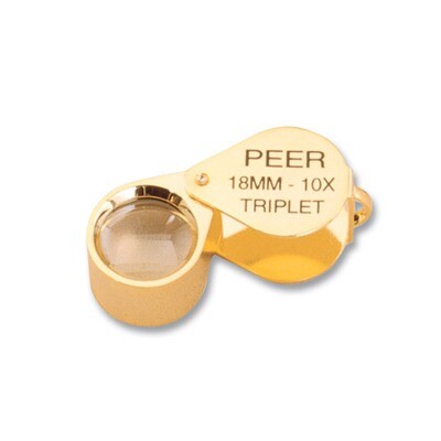 Peer Gold-Plated 10X Triplet Magnifier JT3043, MPN: JT3043,