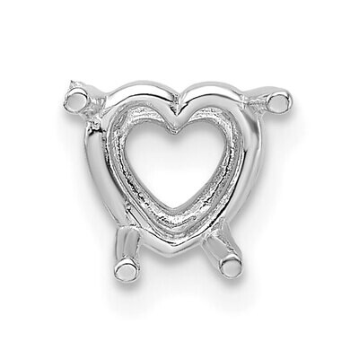 Heart 4-Prong 3.0mm Setting 14k White Gold WG271, MPN: WG271,