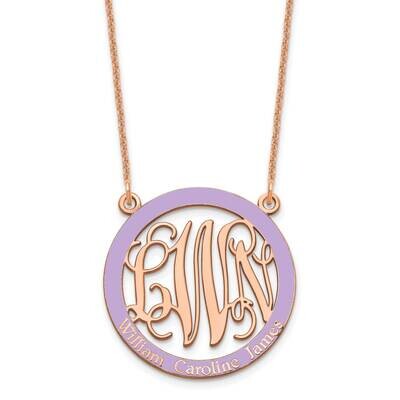 Epoxied Family Monogram Necklace 14k Rose Gold Small XNA571R, MPN: XNA571R,