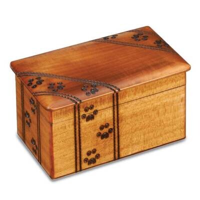 Paw Prints Remembrance Keepsake Lined Interior Wooden Box GM16157, MPN: GM16157, 610939070328