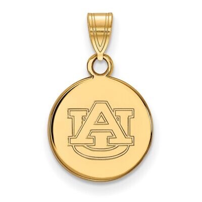 Auburn University Small Disc Pendant 10k Yellow Gold 1Y037AU, MPN: 1Y037AU, 886774815619