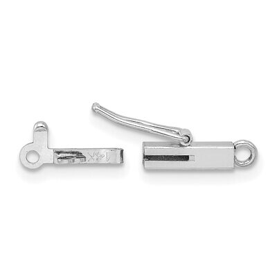 Rectangular Barrel Clasp 14k White Gold WG1821, MPN: WG1821,