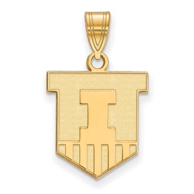 University of Illinois Medium Pendant 14k Yellow Gold 4Y045UIL, MPN: 4Y045UIL, 886774882536