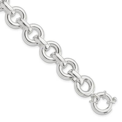 Fancy Link Bracelet Sterling Silver Polished QG5839-8, MPN: QG5839-8,