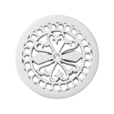 Nikki Lissoni Fancy Ornament Silver-Plated 23mm Coin C1573SS, MPN: C1573SS, 8719075300176