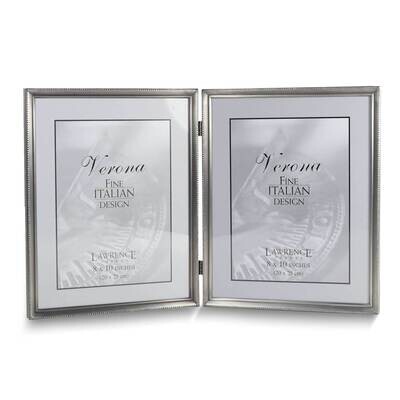 Pewter Brushed and Beaded 8x10 Double Photo Frame GM25428, MPN: GM25428, 751148035088