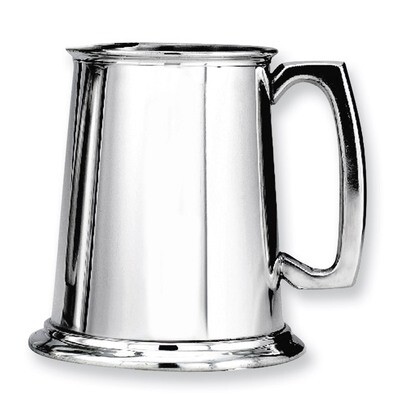 Pewter Polished Finish Glass Bottom 16oz Tankard GL8910, MPN: GL8910, 47105110999