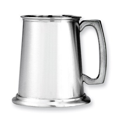 Pewter Satin Finish Glass Bottom 16oz Tankard GL8909, MPN: GL8909, 47105110982